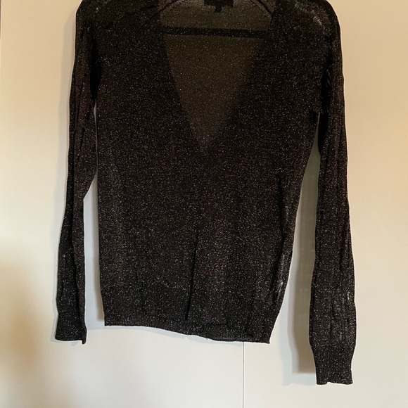 Gap, gorgeous fancy delicate sweater (cardigan), black, size XS, fits larger - Picture 6 of 6